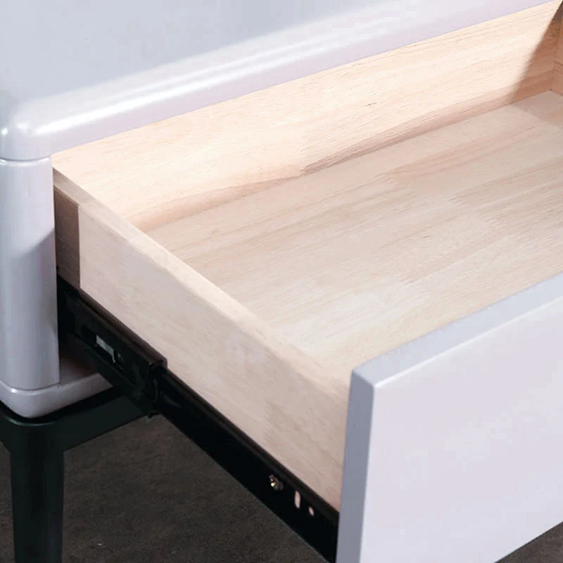 Industrial-Style Bedroom Bedside Table - E1 Eco-Friendly Solid Wood 1-Drawer Nightstand For Bedroom & Living Room