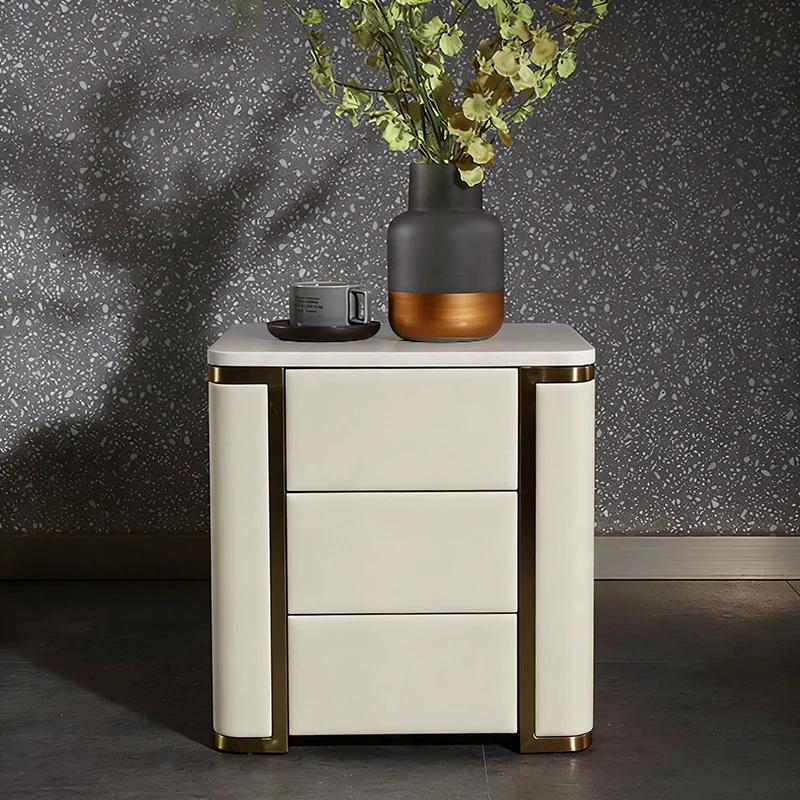 Stylish Minimalist Bedside Table - E1 Eco-Friendly Material Nightstand 3-Drawer For Bedroom & Living Room