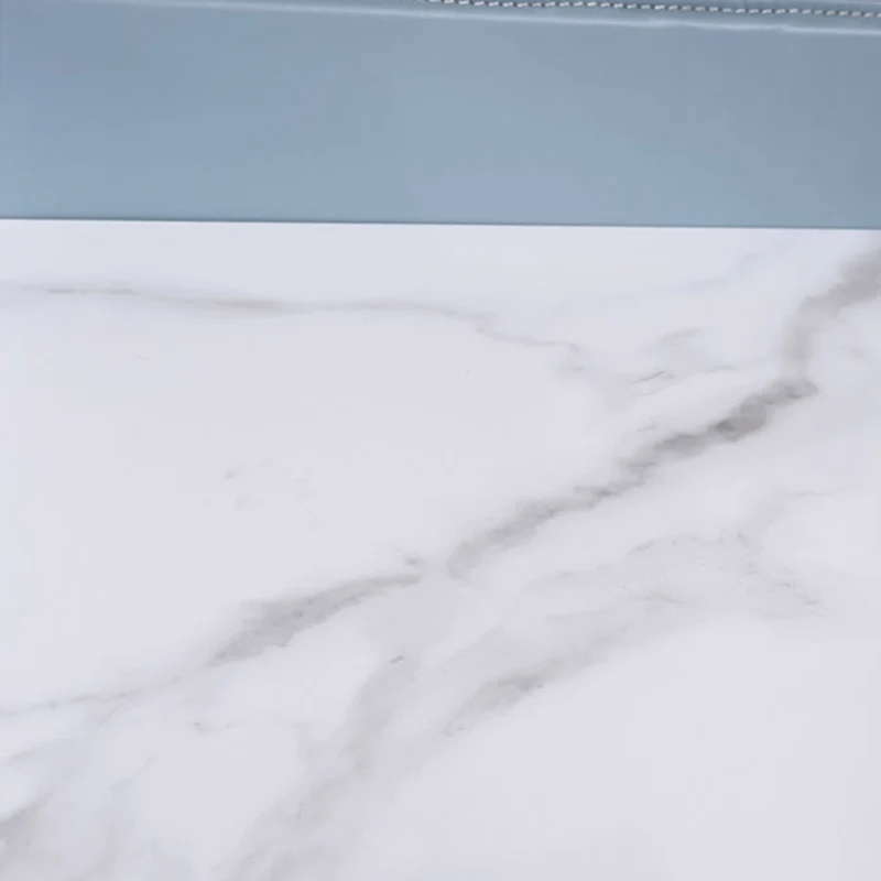 Color-Blocked Geometric Bedside Table - Scratch-Resistant & Stain-Proof Rock Slab Top Nightstand 1-Drawer For Bedroom