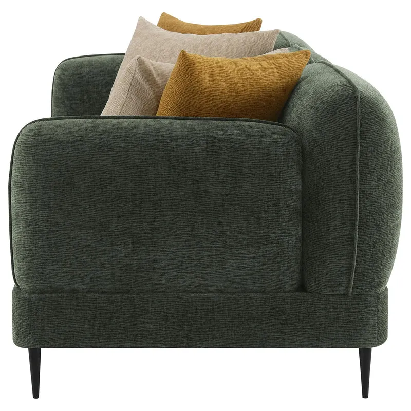 Coaster Furniture Jade 509131 Chenille Upholstered Modern Track Arm Sofa - Green