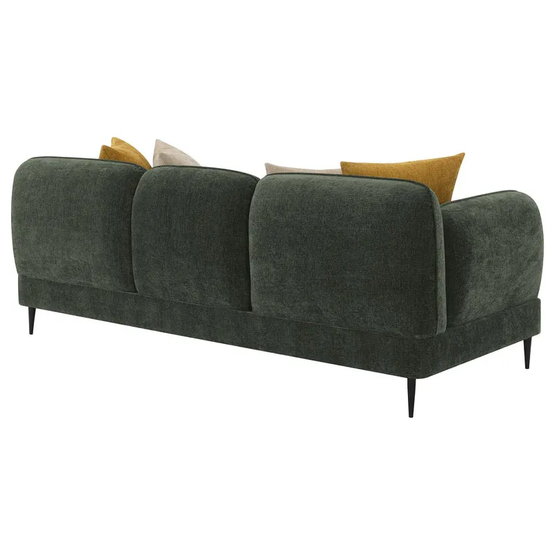 Coaster Furniture Jade 509131 Chenille Upholstered Modern Track Arm Sofa - Green