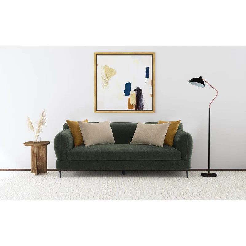 Coaster Furniture Jade 509131 Chenille Upholstered Modern Track Arm Sofa - Green