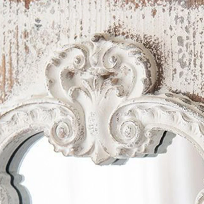 Traditional Vintage Rectangular Wabi-Sabi Fir Wood Glass Accent Full-Length Mirror For Entryways
