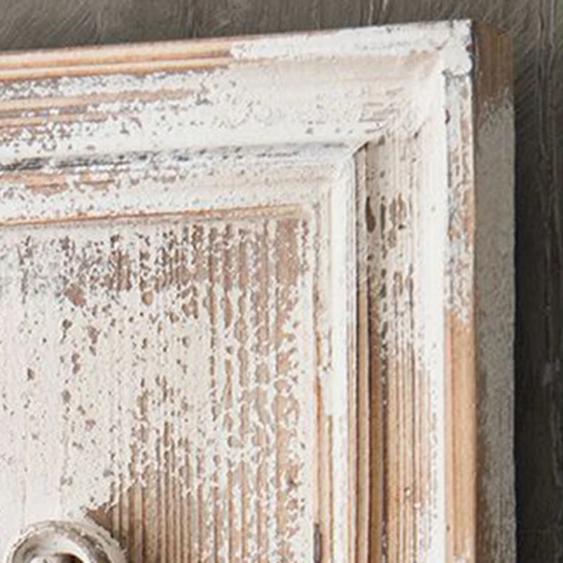 Traditional Vintage Rectangular Wabi-Sabi Fir Wood Glass Accent Full-Length Mirror For Entryways