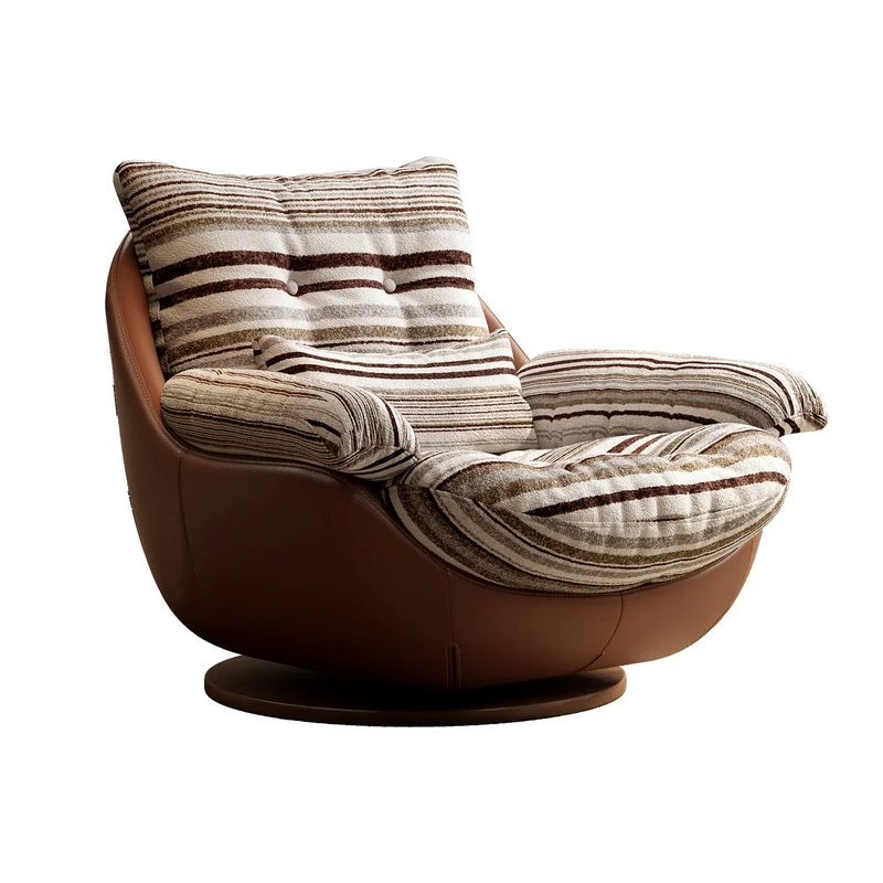 Traditional Vintage Curved Fabric Microfiber Leather Ash Wood Accent Chair Backrest Armrest For Living Room