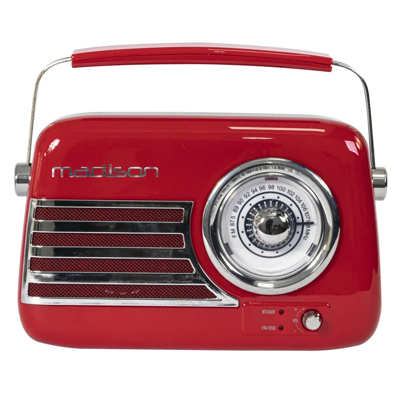 MADISON FREESOUND VR40R RADIO VINTAGE CON BLUETOOTH ROJA