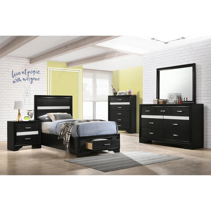 Coaster Furniture Miranda 206361T-S5 7 pc Twin Bedroom Set with Storage