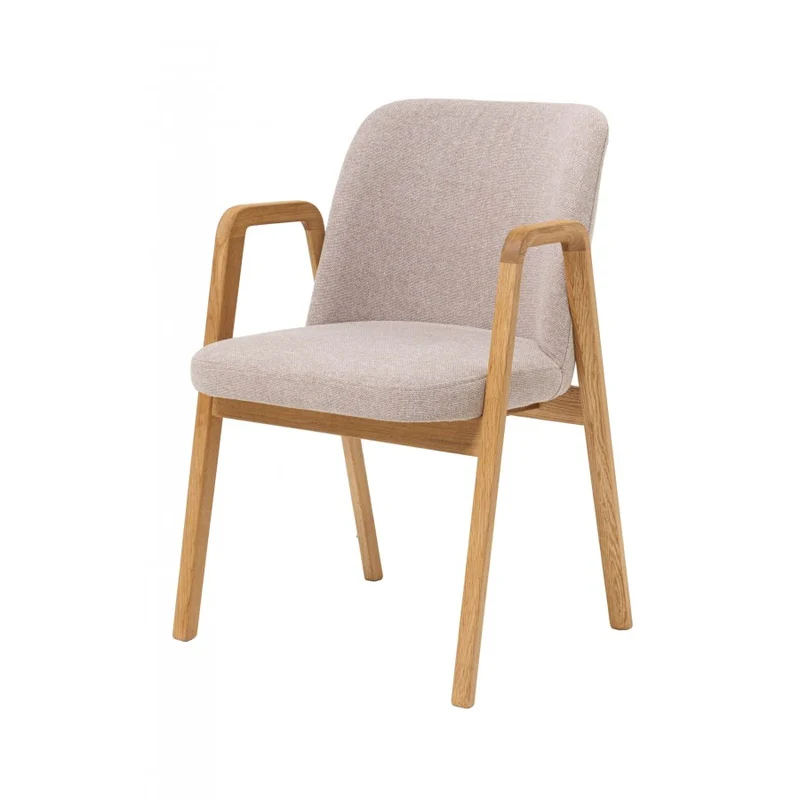 Pack de 2 o 4 Sillas de Comedor Chill, Estructura de Madera Maciza de Roble, Tapizado | VESKOR