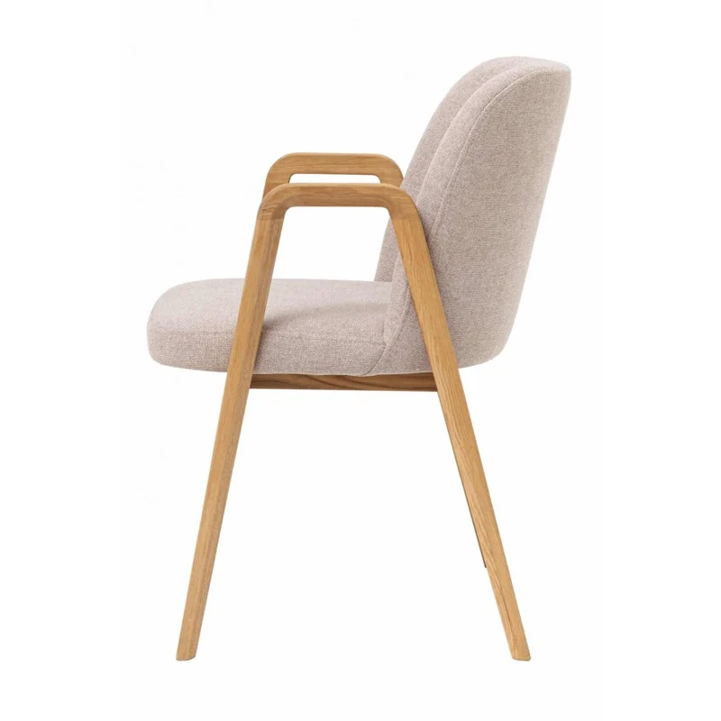 Pack de 2 o 4 Sillas de Comedor Chill, Estructura de Madera Maciza de Roble, Tapizado | VESKOR