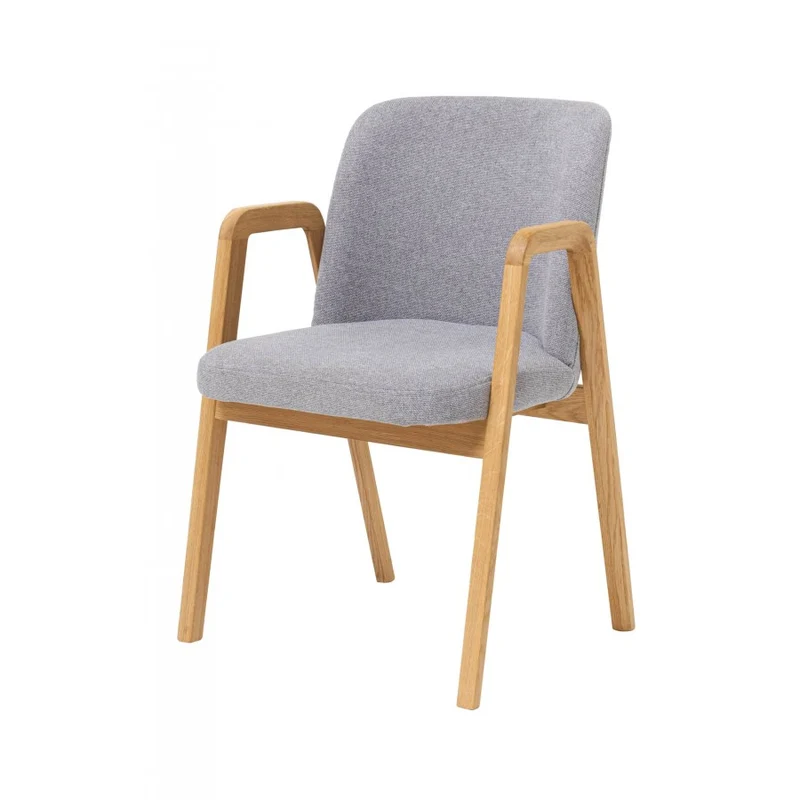Pack de 2 o 4 Sillas de Comedor Chill, Estructura de Madera Maciza de Roble, Tapizado | VESKOR
