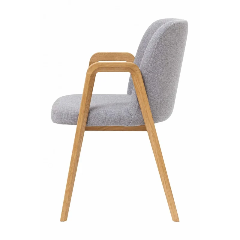 Pack de 2 o 4 Sillas de Comedor Chill, Estructura de Madera Maciza de Roble, Tapizado | VESKOR