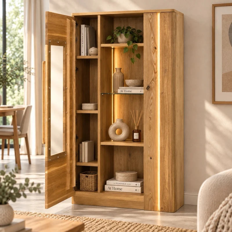 Vitrina de madera roble LONDRES 15 | LoftStory