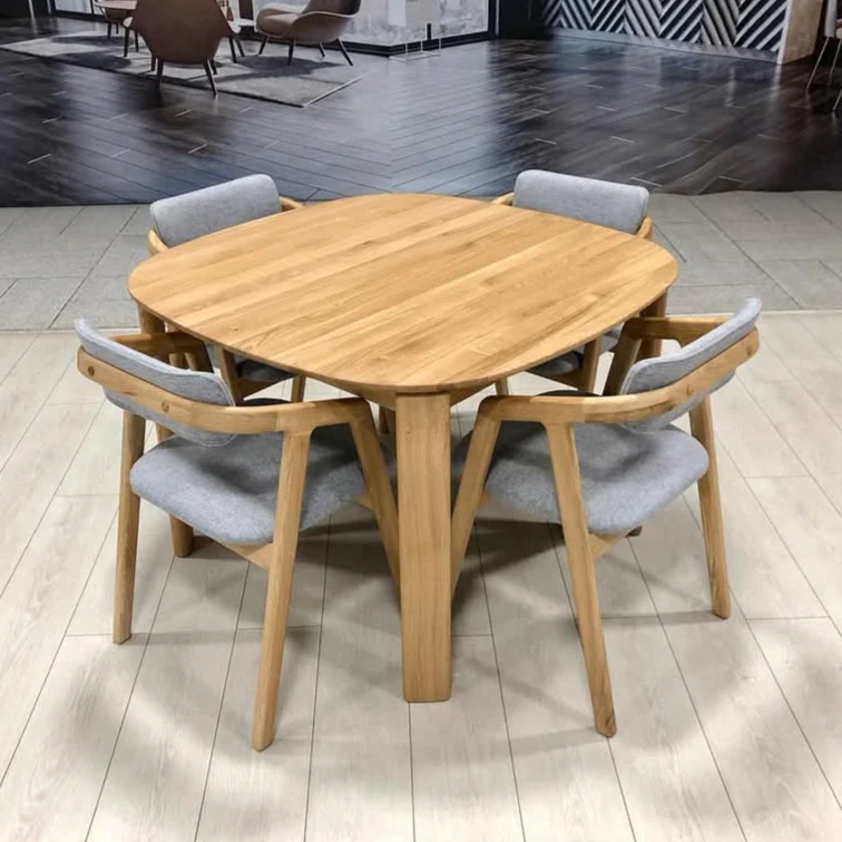 Mesa de comedor redonda extensible madera maciza roble Victoria | NordicStory