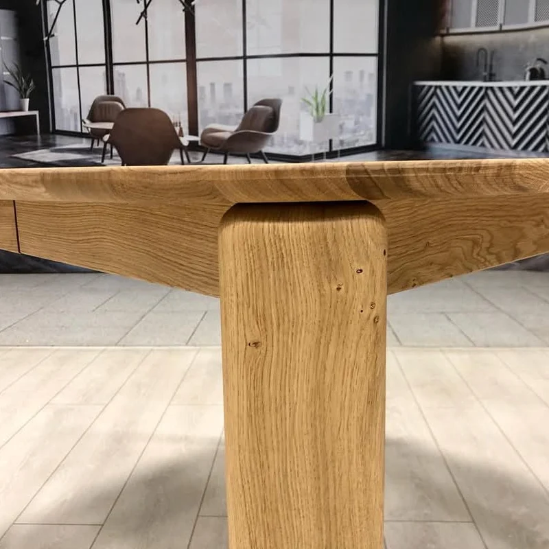 Mesa de comedor redonda extensible madera maciza roble Victoria | NordicStory