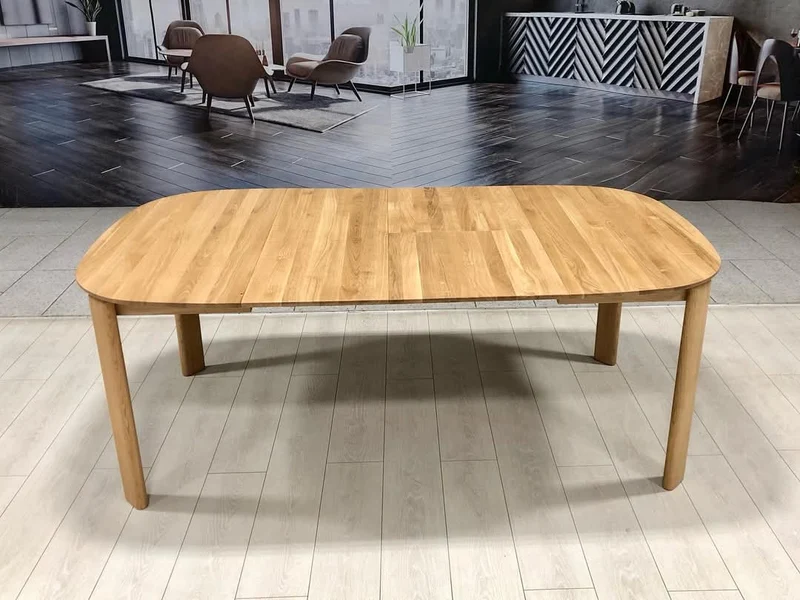 Mesa de comedor redonda extensible madera maciza roble Victoria | NordicStory