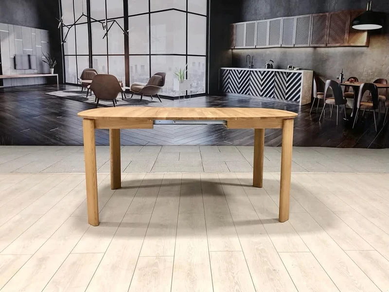 Mesa de comedor redonda extensible madera maciza roble Victoria | NordicStory