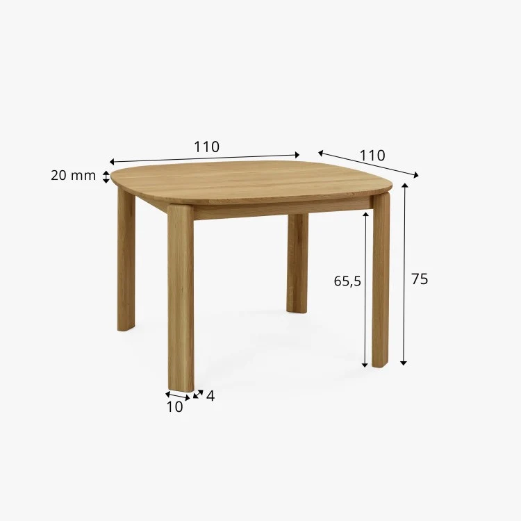 Mesa de comedor redonda extensible madera maciza roble Victoria | NordicStory