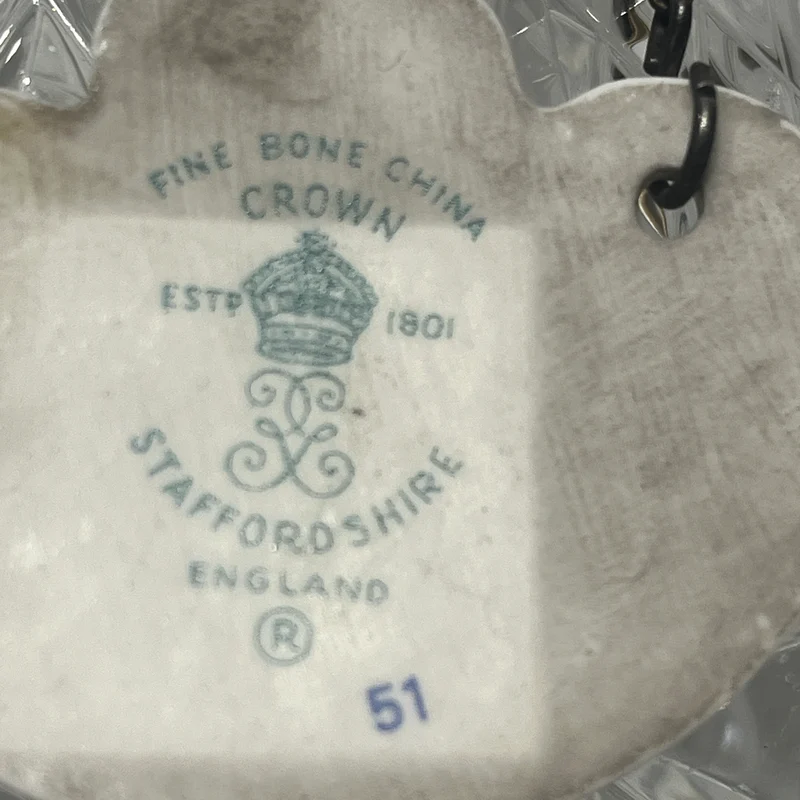Decantador inglés de cristal tallado para oporto Crown Staffordshire