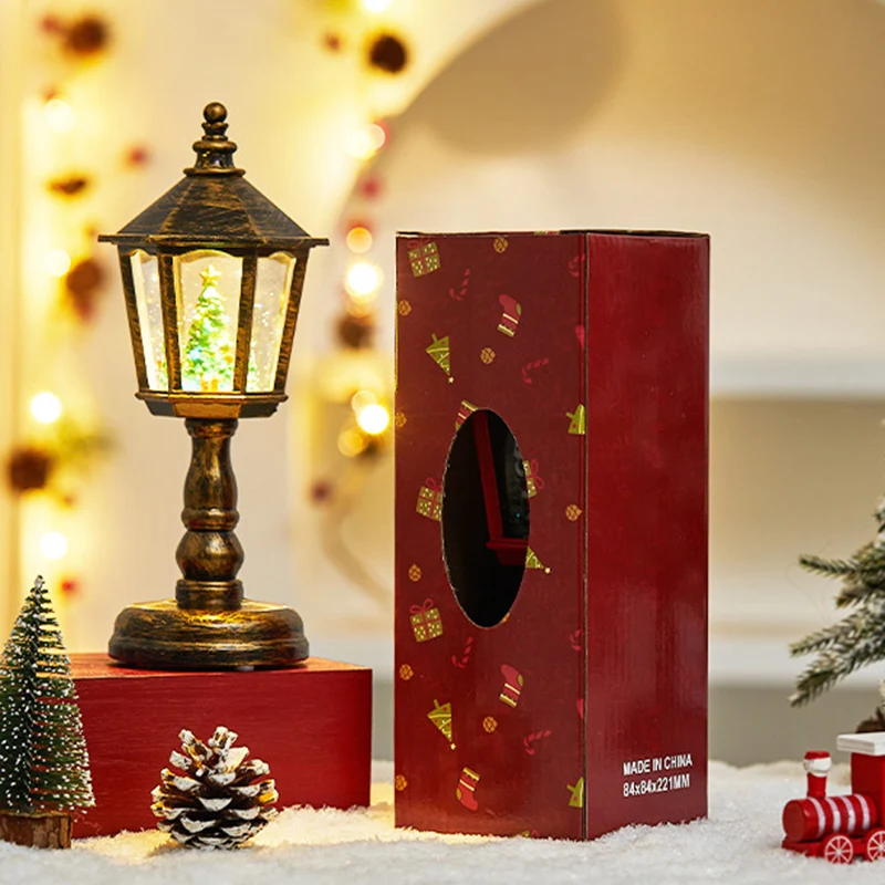 Modern Art Deco PVC House-Shaped Christmas LED Table Lamp For Living Room