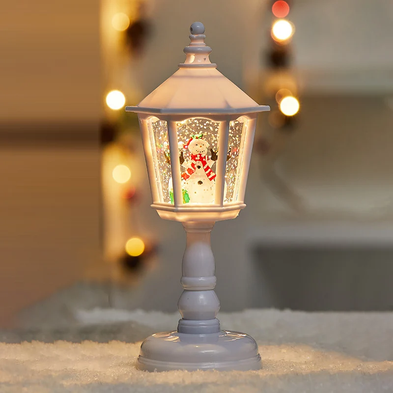Modern Art Deco PVC House-Shaped Christmas LED Table Lamp For Living Room
