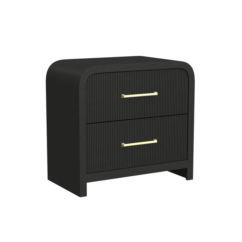 Elements International Ridgemont B-14440-8W-NS2 2-Drawer Nightstand