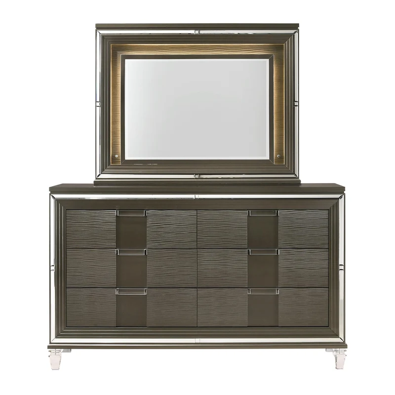 Elements International Twenty Nine TN600DRMR Dresser w/ Mood Lighting Mirror