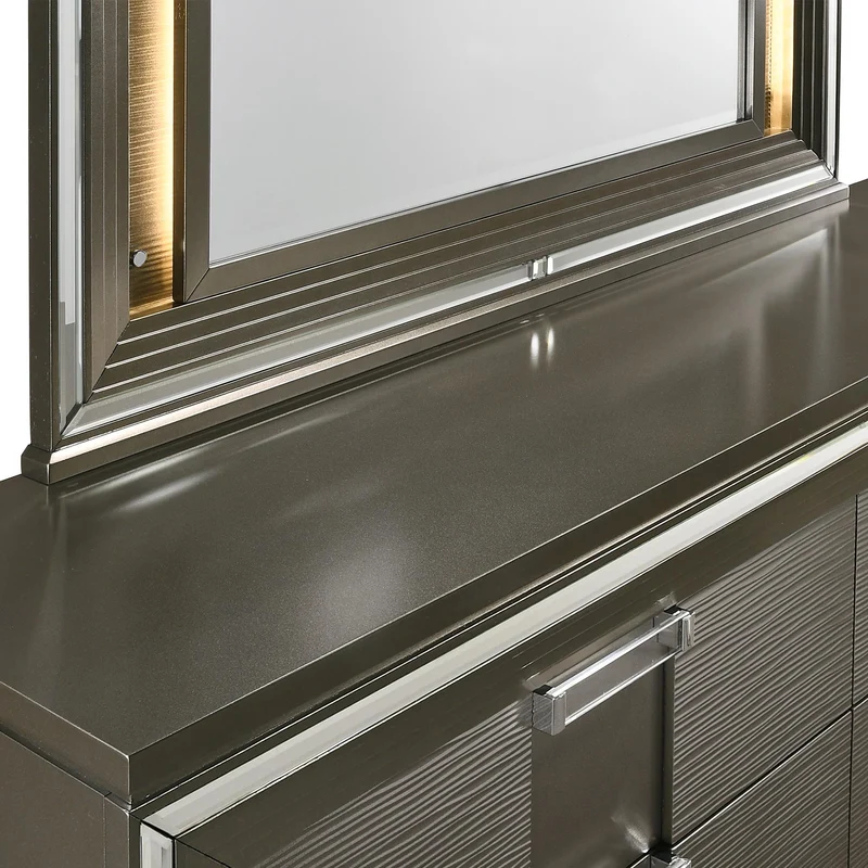 Elements International Twenty Nine TN600DRMR Dresser w/ Mood Lighting Mirror