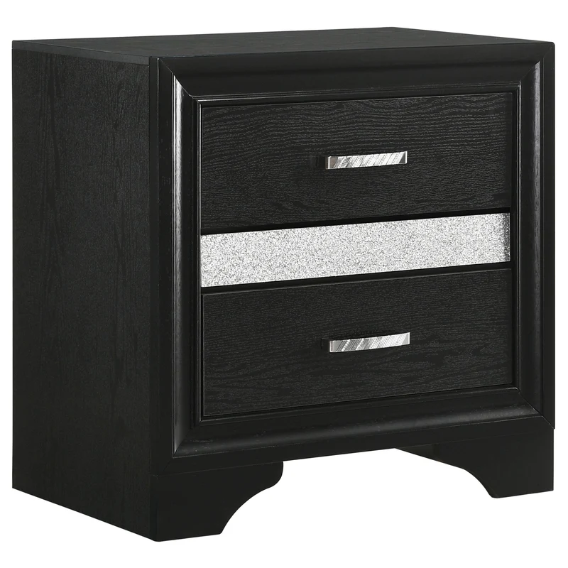 Coaster Furniture Miranda 206362 2-Drawer Nightstand - Black