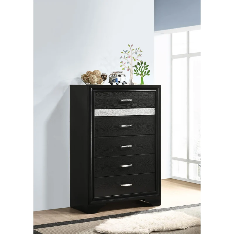 Coaster Furniture Miranda 206365 5-Drawer Bedroom Chest - Black