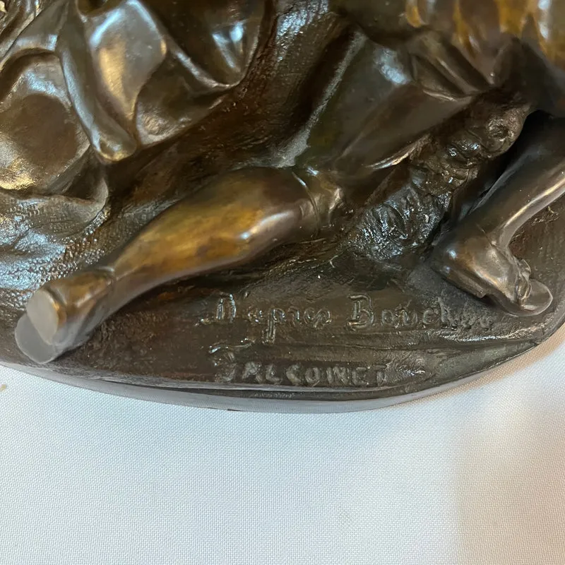 Bronze figure “Gallant Scene”, after Etienne-Maurice Falconet, in the style of François Boucher