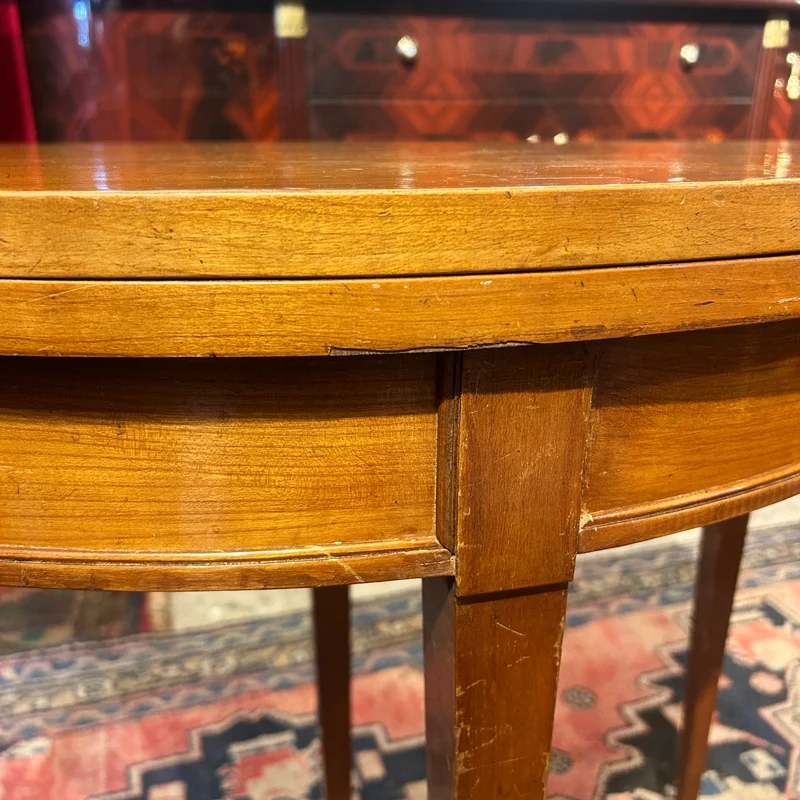 Mesa arrimo de juego medio punto francesa en citronnier