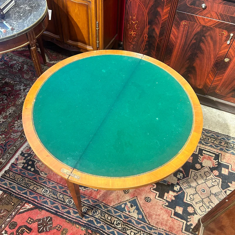 Mesa arrimo de juego medio punto francesa en citronnier