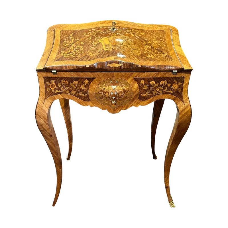 Secretaire francés 'dos d'âne' estilo Luis XVI finales s. XIX