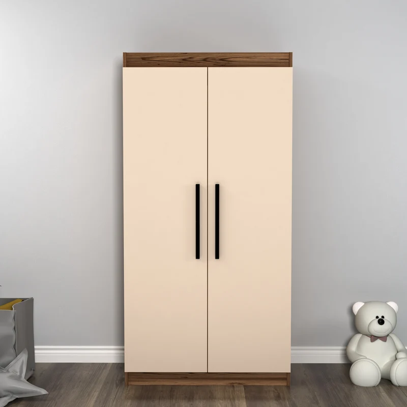 Akser Wardrobe with 2 Doors and 7 Shelves