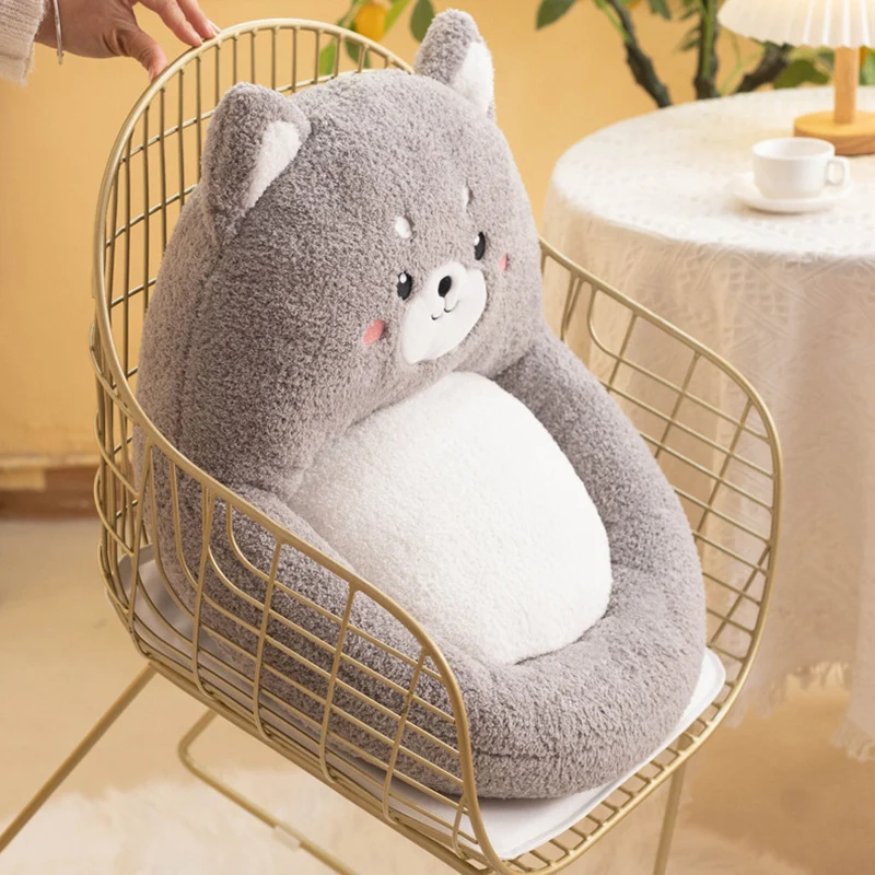 Contemporary Creative Velvet PP Cotton Ellipse Cartoon Animals Cushion Sofa Backrest For Living Room & Bedroom