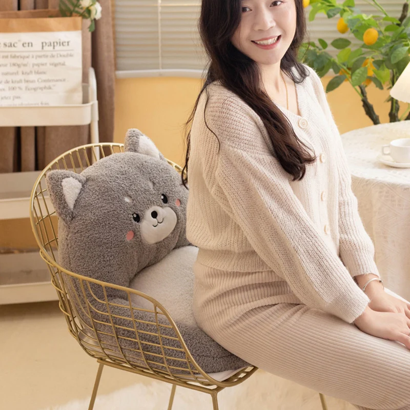 Contemporary Creative Velvet PP Cotton Ellipse Cartoon Animals Cushion Sofa Backrest For Living Room & Bedroom