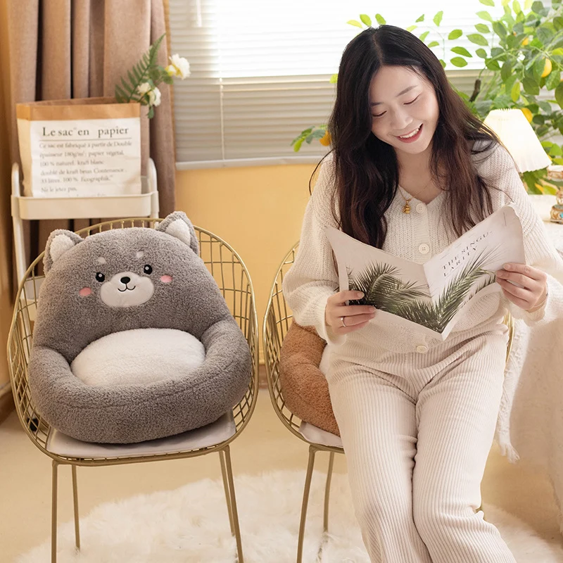 Contemporary Creative Velvet PP Cotton Ellipse Cartoon Animals Cushion Sofa Backrest For Living Room & Bedroom