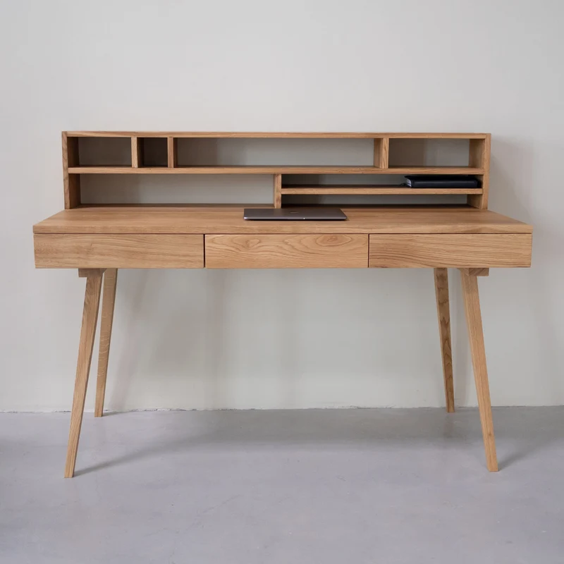 Mesa escritorio de madera maciza roble MALMO 2 | NordicStory