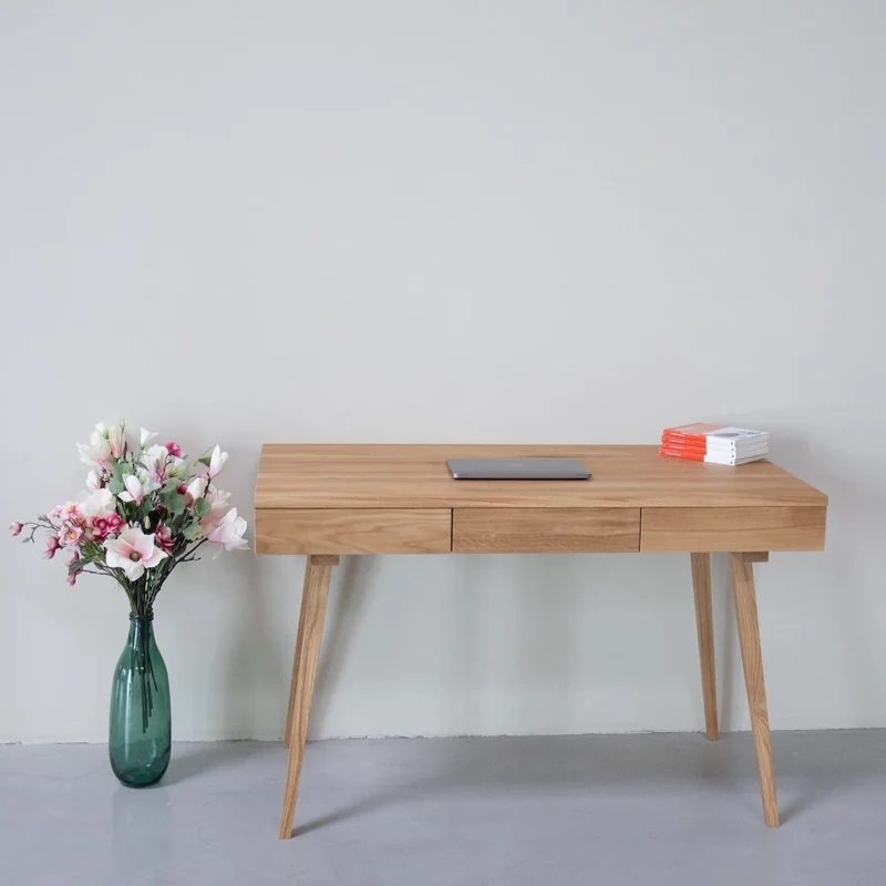 Mesa escritorio de madera maciza roble MALMO 1 | NordicStory