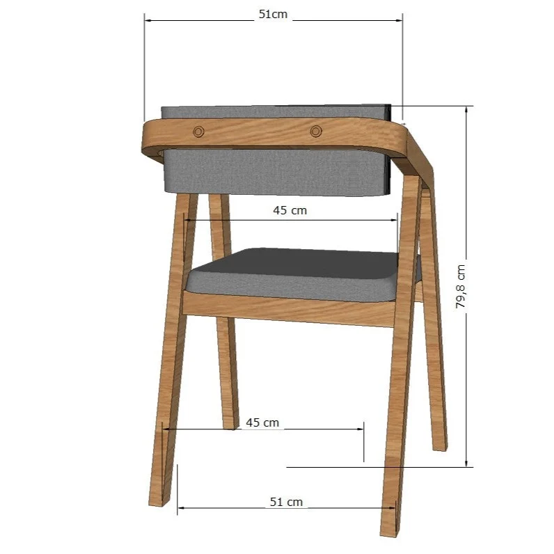Pack de 2 o 4 Sillas de comedor madera maciza roble tapizadas Soho | NordicStory