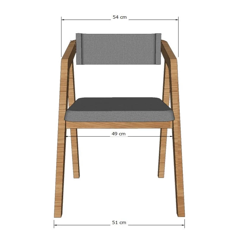Pack de 2 o 4 Sillas de comedor madera maciza roble tapizadas Soho | NordicStory