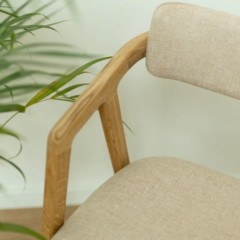 Pack de 2 o 4 Sillas de comedor madera maciza roble tapizadas Soho | NordicStory