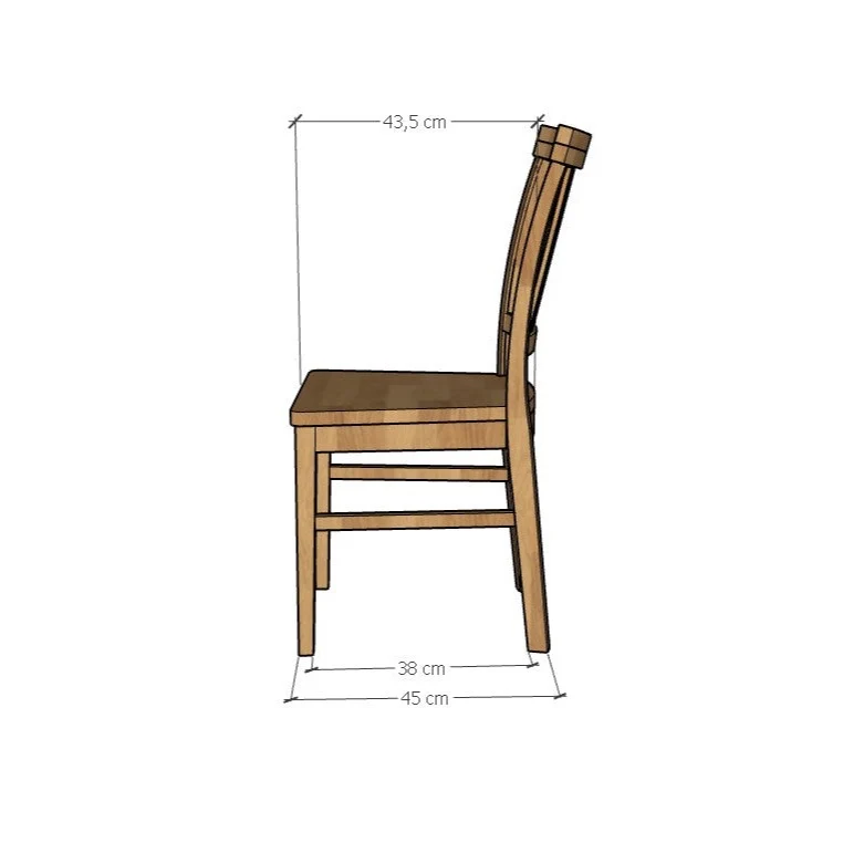 Pack de 2 o 4 Sillas de Comedor de Madera Maciza de Roble Provance | NordicStory