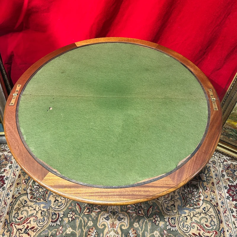 Mesa de juego pequeña de medio punto francesa estilo Luis XVI