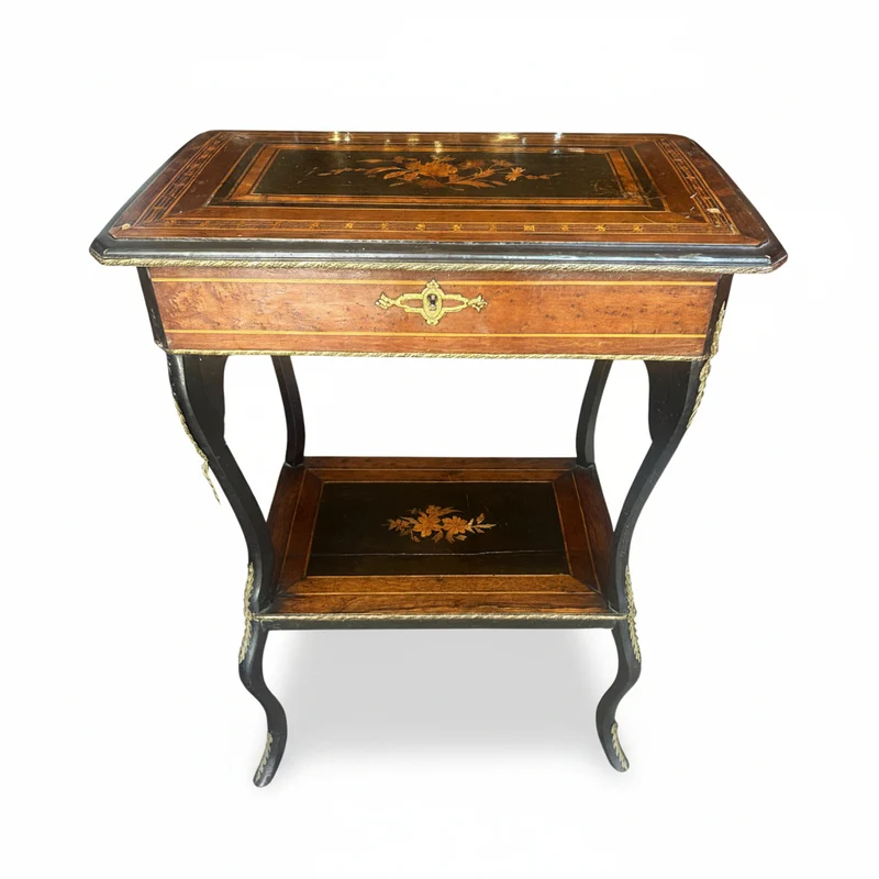Pequeña mesa costurero francesa estilo Napoleón lll s.XIX