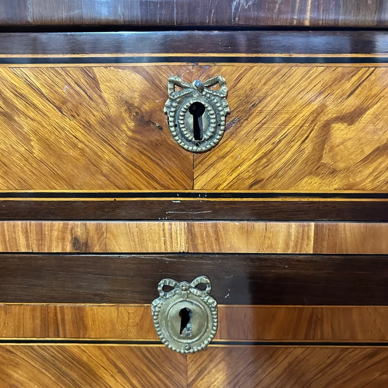 Chiffonier secretaire infantil Luis XVI cubierta mármol gris comienzos s.XX