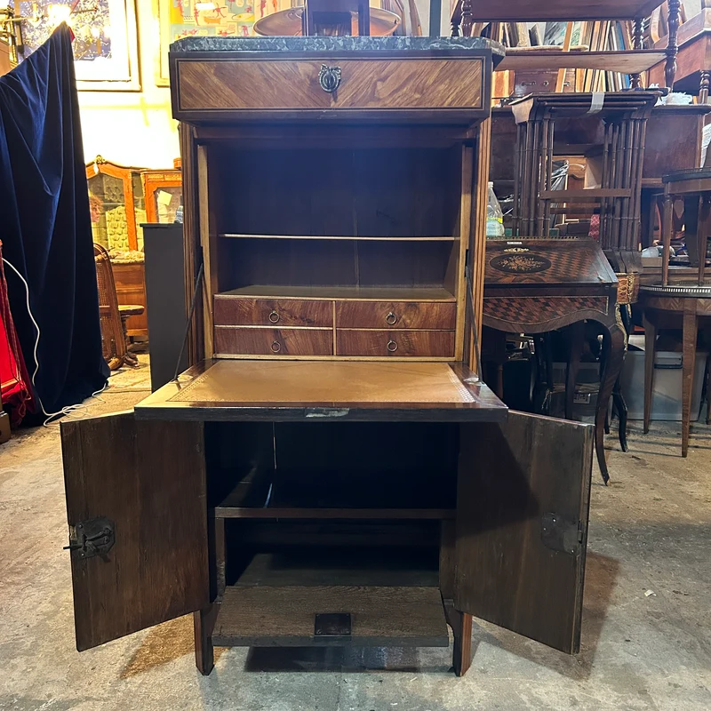 Chiffonier secretaire infantil Luis XVI cubierta mármol gris comienzos s.XX