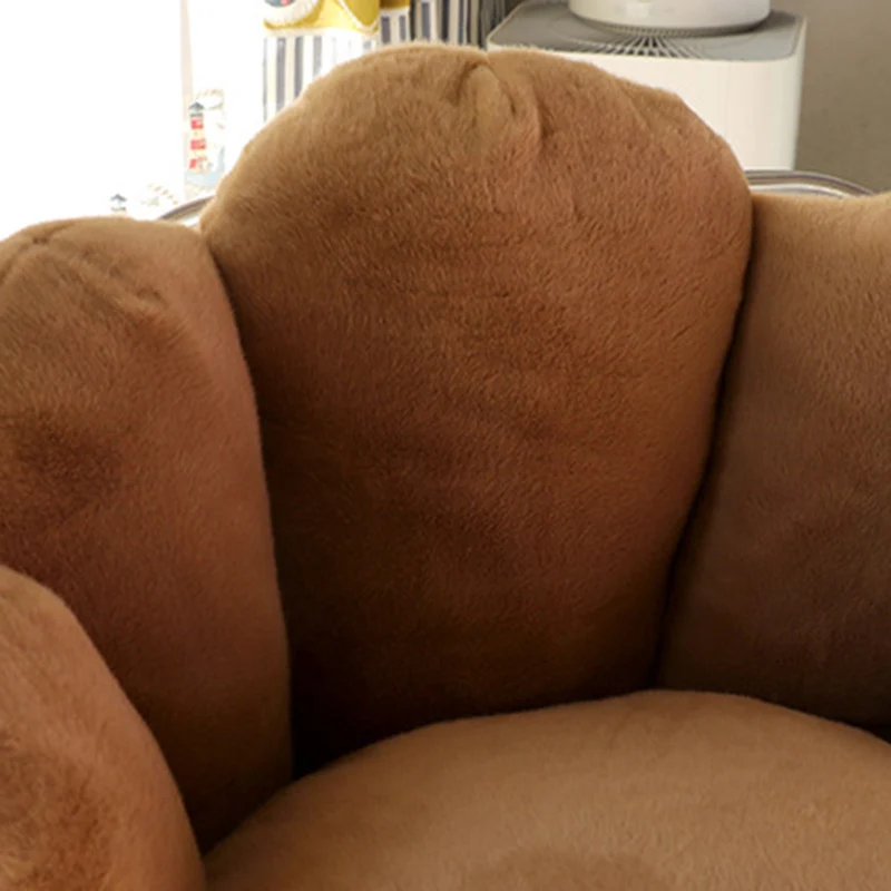 Modern Minimalist Bean Velvet Mink Velvet PP Cotton Round Cushion Sofa Backrest Armrest For Living Room & Bedroom