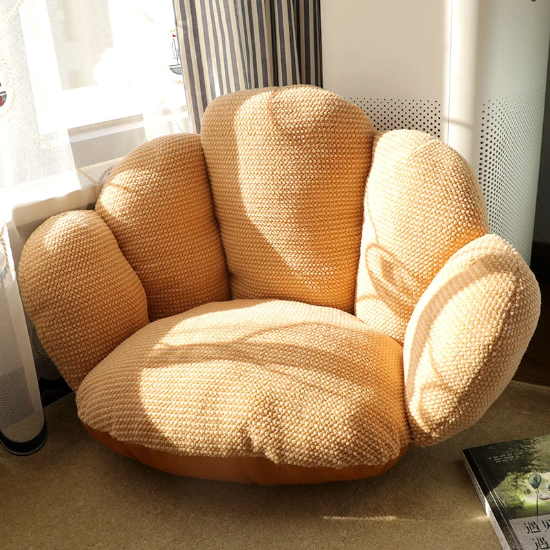 Modern Minimalist Bean Velvet Mink Velvet PP Cotton Round Cushion Sofa Backrest Armrest For Living Room & Bedroom