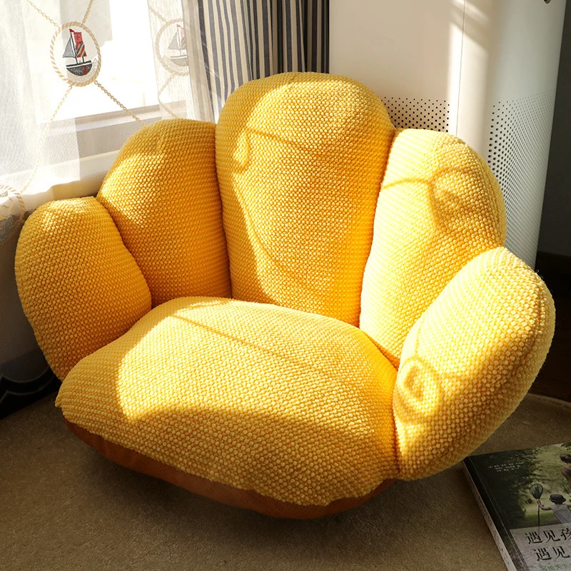 Modern Minimalist Bean Velvet Mink Velvet PP Cotton Round Cushion Sofa Backrest Armrest For Living Room & Bedroom